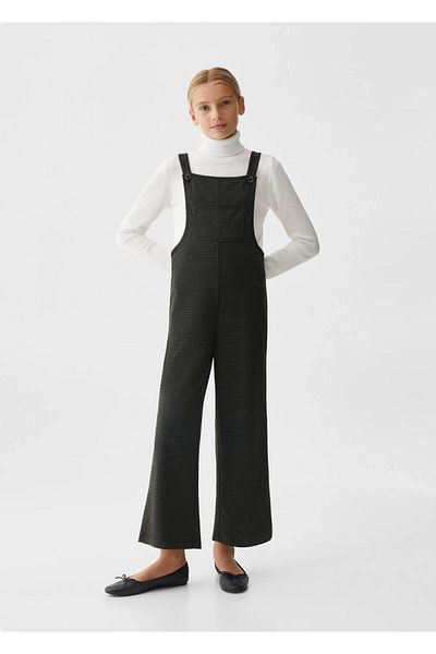 MANGO Kids Stilvolle Salopet mit Hahnentrittmuster