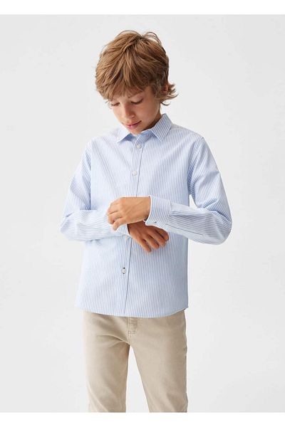 MANGO Kids Tricou Albastru Pentru Copii