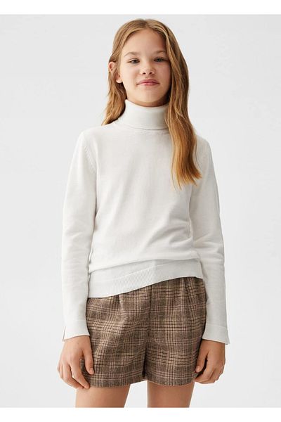 MANGO Kids Stand Collar Sweater
