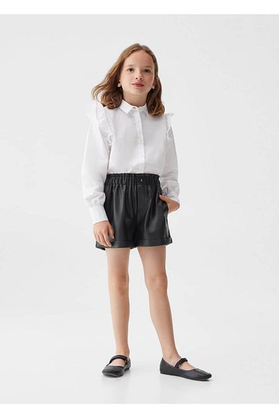 MANGO Kids Shorts in Lederoptik