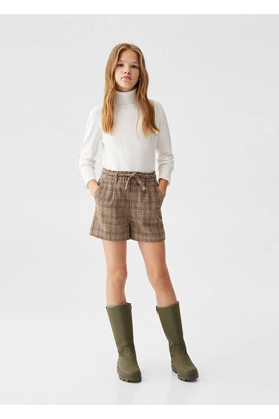 MANGO Kids Stand Collar Sweater