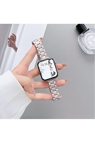 GREGOSS Apple Watch Band Uyumlu 42/44/45/49 Mm, Iwatch Seri 10 46mm/ Çelik Slim Şık Kordon