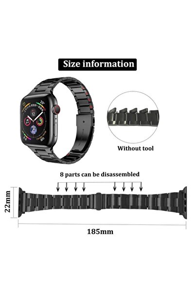 GREGOSS Apple Watch Band Uyumlu 42/44/45/49 Mm, Iwatch Seri 10 46mm/ Çelik Slim Şık Kordon