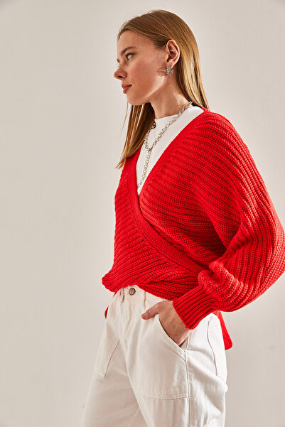 Bianco Lucci Women's Tie Detailed Knitwear Cardigan