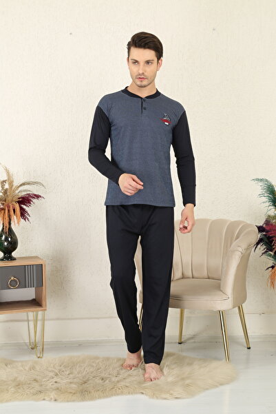 ŞİPKA Set pijama bărbați din jacquard din jerseu simplu 100% bumbac 1035