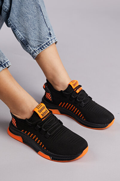 Tonny Black Unisex černé oranžové sportovní boty Tbqnl