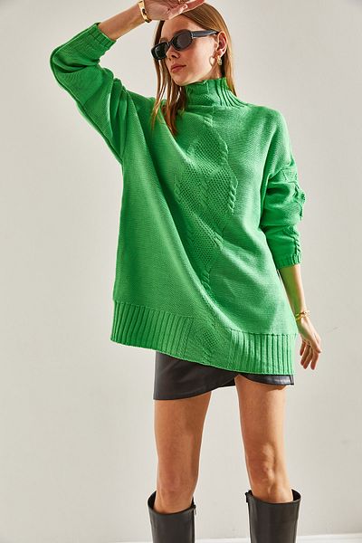 Bianco Lucci Women's Braided Knitwear Sweater