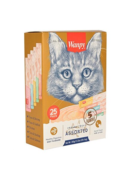 Wanpy Karışık Lezzetli Sıvı Kedi Ödülü 25X14 gr