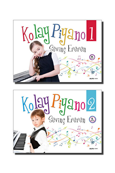 Alfa Yayınları Kolay Piyano 1 - Kolay Piyano 2 (Sevinç Ereren)