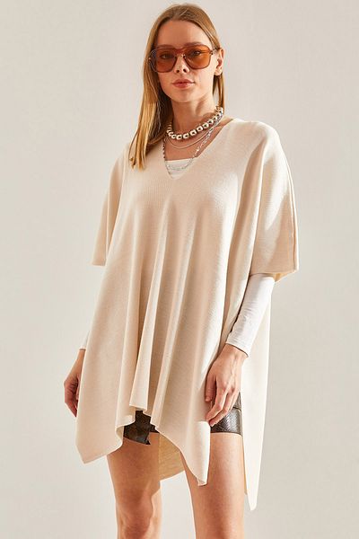 Bianco Lucci Poncho-Pullover für Damen