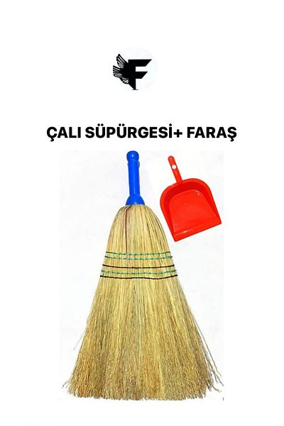 ÇALI SÜPÜRGE 1.QUALITY NEW GENERATION Weed Hand Vacuum Cleaner Brush Sweeper BLUE PLASTIC HOLDER + FARAŞ