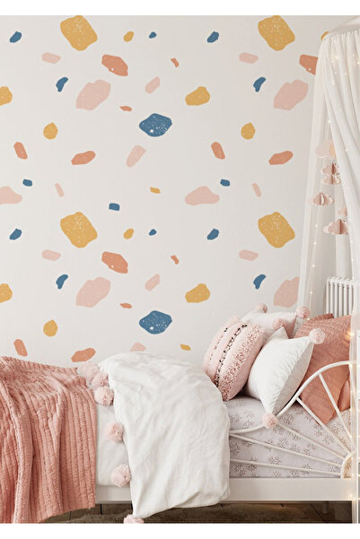 WALLHUMAN Pastel Şekiller Çocuk Odası, Kreş, Anaokulu Duvar Stickerı