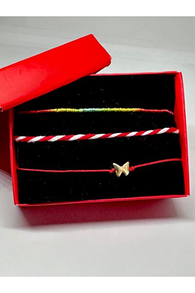 BY DİLEK ÇETİN ACCESSORY Butterfly Figured Lucky Bracelet (Set of 3)