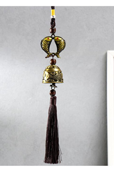 Miamantra زينة جرس ذات مظهر عتيق مع تعليق بركاته والحظ من فنغ شوي - سمكة مزدوجة