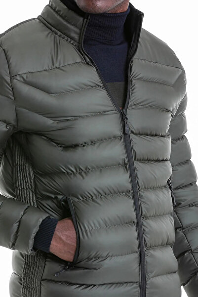 Geppetto Slim Fit Straight Efes Hakim γιακά πουπουλένιο παλτό