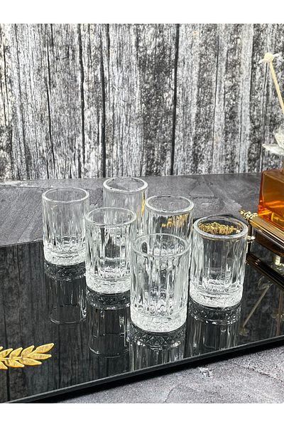 YzHome Set of 6 Origami Pinterest Model Glass Coffee Side Water Glasses 60ml