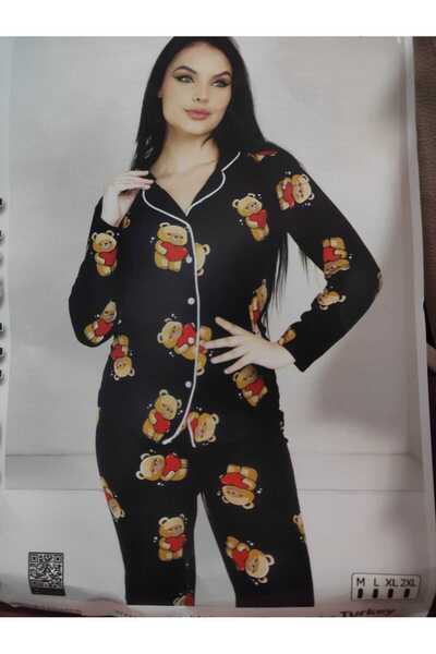 GOOD NİGHT GOODNİGHT SÜET PİJAMA TAKIMI