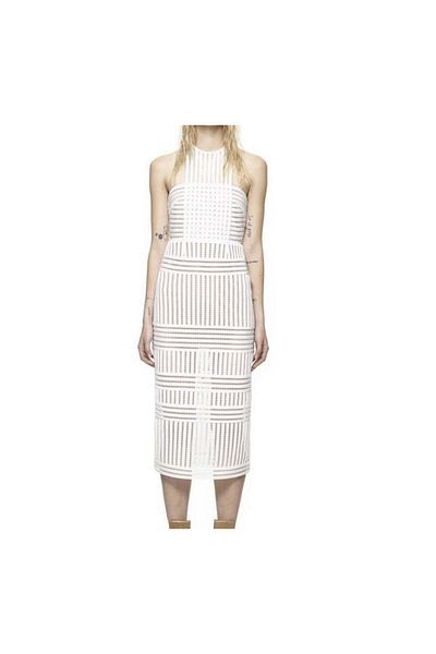 nish for you White Midi Design Dress