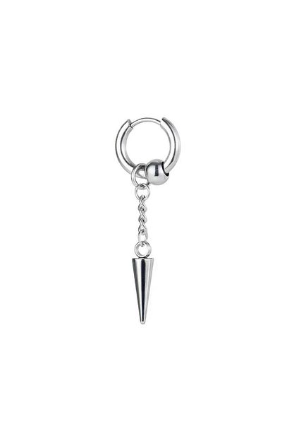 Jaida Moda Unisex 316l Surgical Steel Ball Accessory Spayk Model Dangle Hoop Earrings