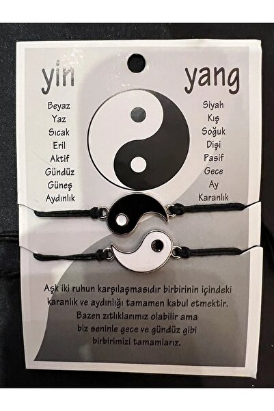 İYİ MODA Ying Yang Hediyelik Çift Bileklik Bağlılık Dostluk Arkadaşlık Sevgil...