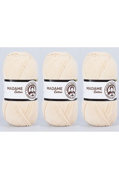 Ören Bayan Ören Madame Cotton Νήματα πλεξίματος χειρός 100 gr 3 τεμάχια Χρώμα: 029 Skin