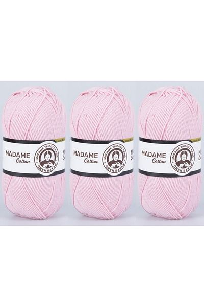 Ören Bayan Ören Madame Cotton Νήματα Πλεκτομηχανής Χεριών 100 gr 3 Τεμάχια Χρώμα 033 Ροζ