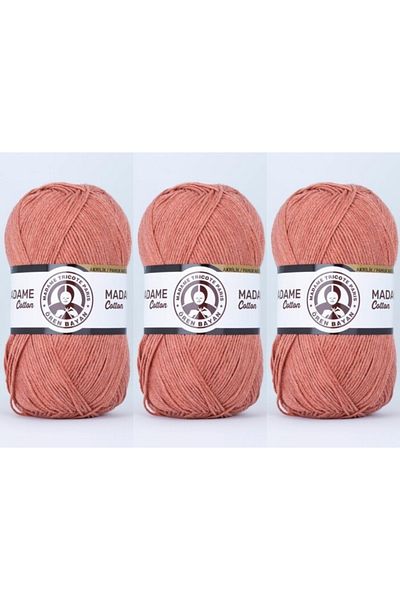 Ören Bayan Ören Madame Cotton Νήματα Πλεξίματος Χεριών 100 gr 3 Τεμάχια Χρώμα 037 Χαλκός