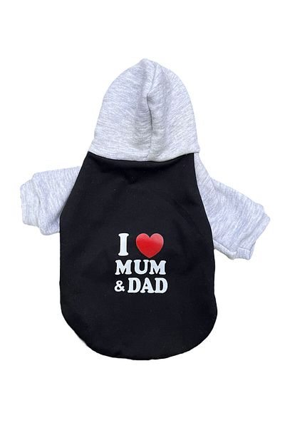 PetiliDünya i mum dad hoodie sweat hat cat dog outfit