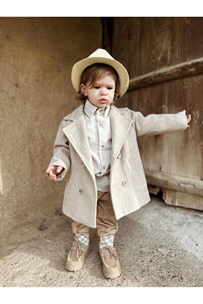 favorimkids Kaşe Bebek Çocuk Kaban Sütlü Kahve