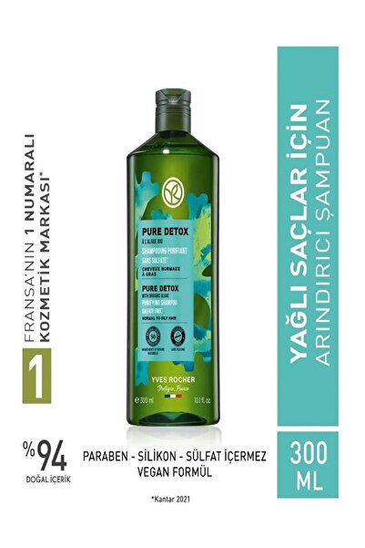Yves Rocher Arındırıcı Şampuan - Yağlı Saçlar / Pure Detox Detoks Etkili Okya...