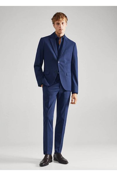 MANGO Man Látkové kalhoty Super Slim Fit