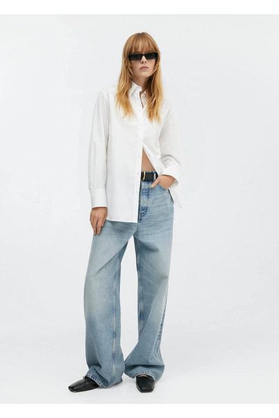 MANGO Woman Cămașă lungă oversize