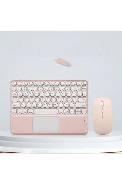 Alfa MEC Tüm Cihazlara Uyumlu Akıllı Taşınabilir Bluetooth Klavye Mouse Touchpad Slim Klavye Set