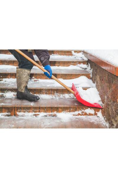 Toptancı Amca kar küreme küreği ve sapı saplı kürek