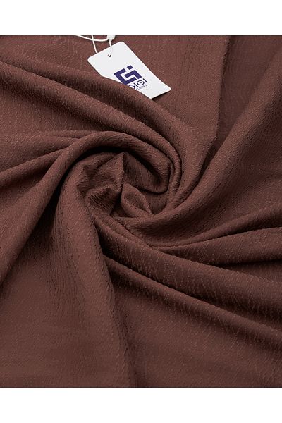 Scarf Jacquard Tree Bark Cotton Shawl - Brown -
