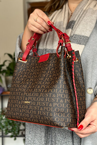 Just Polo Large Size Knitted Embroidered Handmade Casual Women's Shoulder Bag