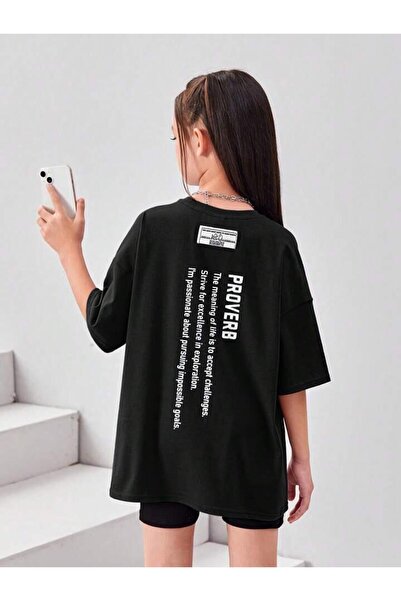 Machetta Tricou oversize cu imprimeu Proverb pentru copii