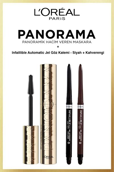 L'Oreal Paris Loreal Paris Panorama Hacim Veren Maskara Siyah Infaillible Jel...