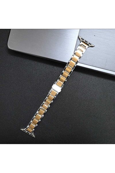 GREGOSS حزام رفيع من الفولاذ المقاوم للصدأ لساعة Apple Watch 3-9 - 38/40/41 ملم