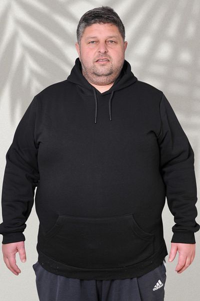 yakamor Plus Size Unisex Hooded Three Thread Sweat
