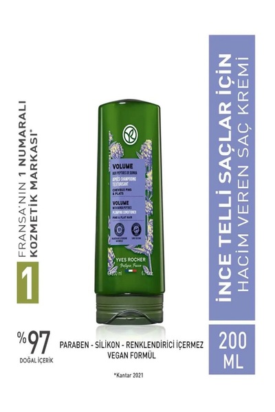 Yves Rocher Hacim Veren Saç Kremi - İnce Telli Saçlar / Volume Kinoa peptitle...