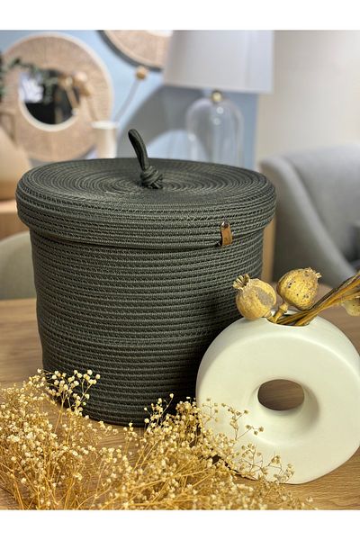 MaVaux فيكتور 30x30 حجم متوسط - سلة متعددة الأغراض مع غطاء ومنظم زهور