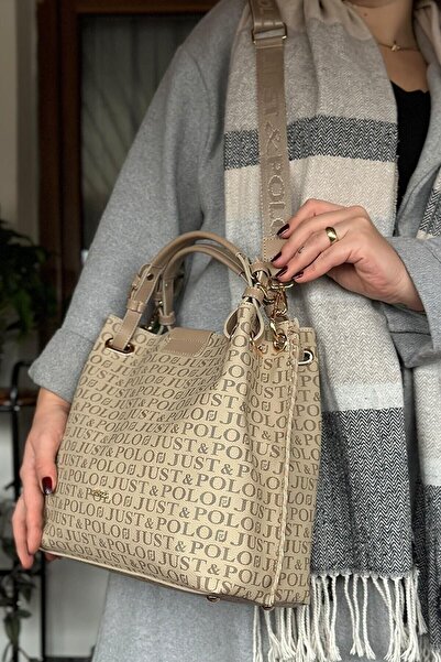 Just Polo Large Size Knitted Embroidered Handmade Casual Women's Shoulder Bag