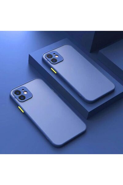 Rivor Apple Iphone 12 Uyumlu Kılıf 3d Kamera Korumalı Buzlu Renkli Sert Silik...