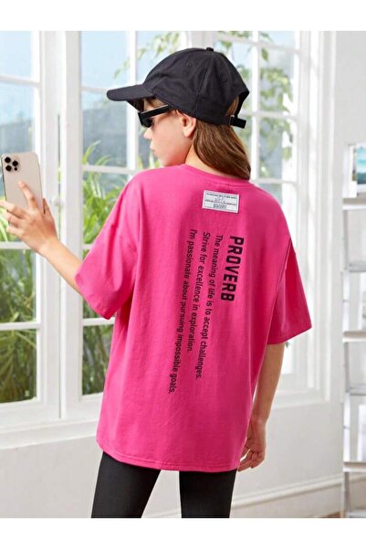 Keywest Dečija poslovica Štampano Pamuk okrugla kragna Oversize kroj T-shirt