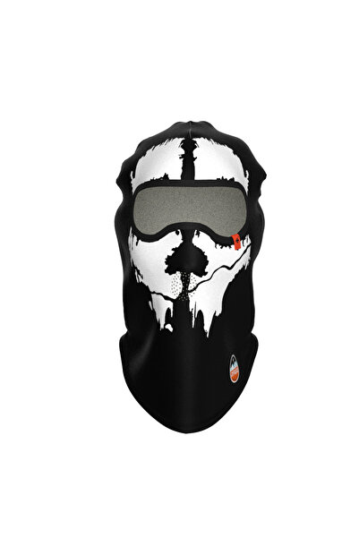 Maskara Extreme Funny Balaklava, Su İtici özellikli(DWR) Baskılı Snowboard, K...