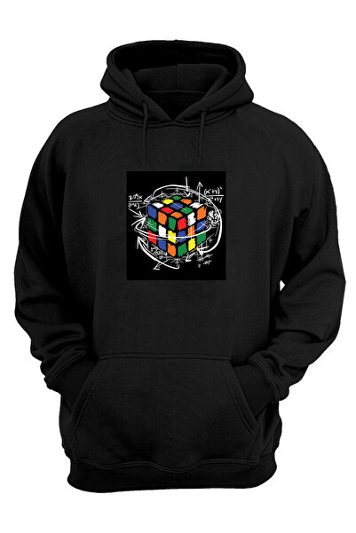 THEWERT Unisex Intelligence Cube Štampano crna regular fit Čupkani materijal ...