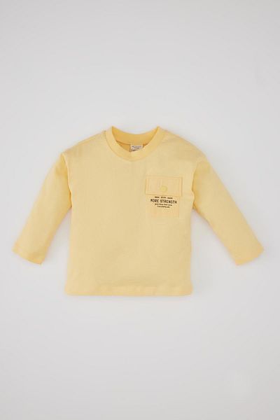 DeFacto Baby Boy Crew Neck Printed Long Sleeve T-Shirt C0637a524sp