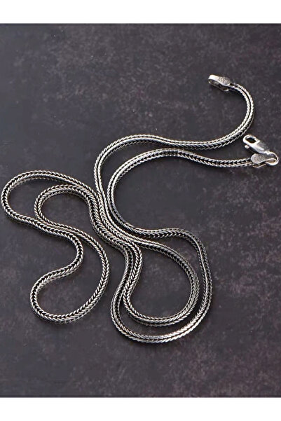 mefshop 925 Ayar Gümüş Tilki Kuyruğu Zincir Kolye 1,7 Mm