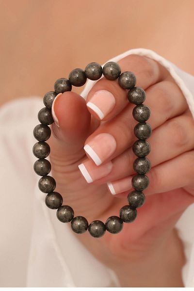 Dünya Doğal Taş Pyrite Stone Bracelet